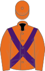 Orange, purple cross belts