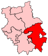 A large constituency, situated in the southeast of the county.