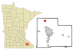 Location of Oronoco, Minnesota