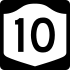 New York State Route 10 marker