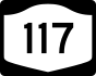 New York State Route 117 marker