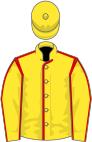 Yellow, Red seams, yellow cap