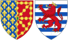 Coat of Arms of Marie of Luxembourg as Queen Consort of Navarre.svg