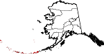 State map highlighting Aleutians West Census Area