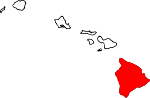 State map highlighting Hawaii County