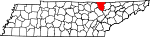 State map highlighting Scott County