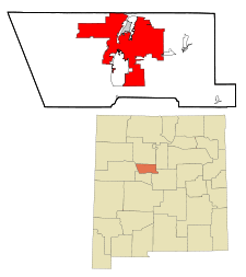 Location within Bernalillo County