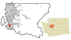 Location of Lakeland North, Washington