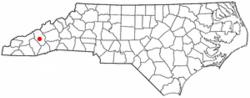Location in North Carolina