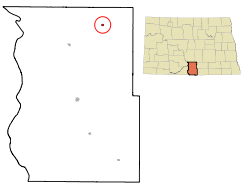 Location of Braddock, North Dakota