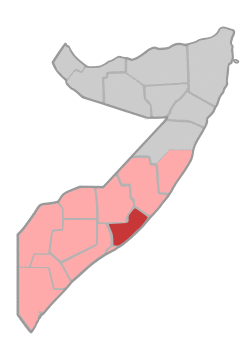 Location in Southern Somalia.