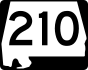 State Route 210 marker