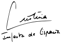 Infanta Cristina of Spain's signature