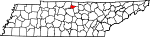 State map highlighting Trousdale County