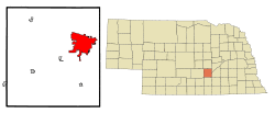 Location of Grand Island in County and State