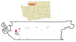 Location of Burlington in Washington