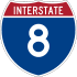 Interstate 8 marker