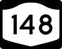 New York State Route 148 marker