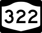 New York State Route 322 marker