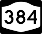 New York State Route 384 marker