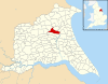 Hutton Cranswick UK parish locator map.svg