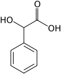 Structural formula of mandelic acid