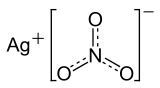 Skeletal formula of silver nitrate