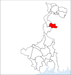 Location of Dakshin Dinajpur district in West Bengal