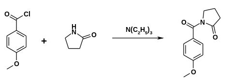 Aniracetam synthesis 01.svg