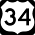 U.S. Highway 34 marker