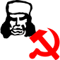 Emblem used on currency stamps of Makhnovia