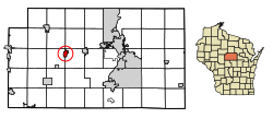 Location of Edgar in Marathon County, Wisconsin.