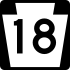 Pennsylvania Route 18 marker