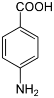 Skeletal formula of PABA