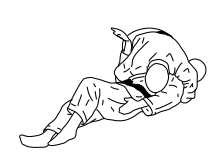 Illustration of Kuzure kesa gatame