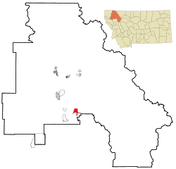 Location of Bigfork, Montana