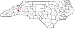Location of Old Fort, North Carolina