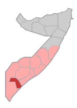Location in Somalia.