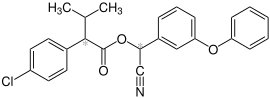structural formula of fenvalerate with an unknown stereochemistry