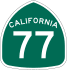 State Route 77 marker