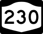 New York State Route 230 marker