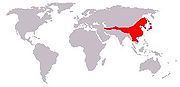 Asian black bear range
