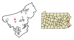 Location of Chapman in Northampton County, Pennsylvania.