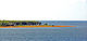 Thin peninsula and blue waters