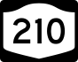 New York State Route 210 marker