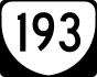 State Route 193 marker
