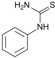 Phenylthiocarbamide structure.svg