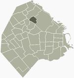 Location of Colegiales within Buenos Aires