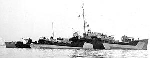 Starboard view of USS Jaccard (DE-355) in Boston, September 1944 (BuShips 73395).jpg