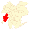 Map of Maipú commune within Greater Santiago